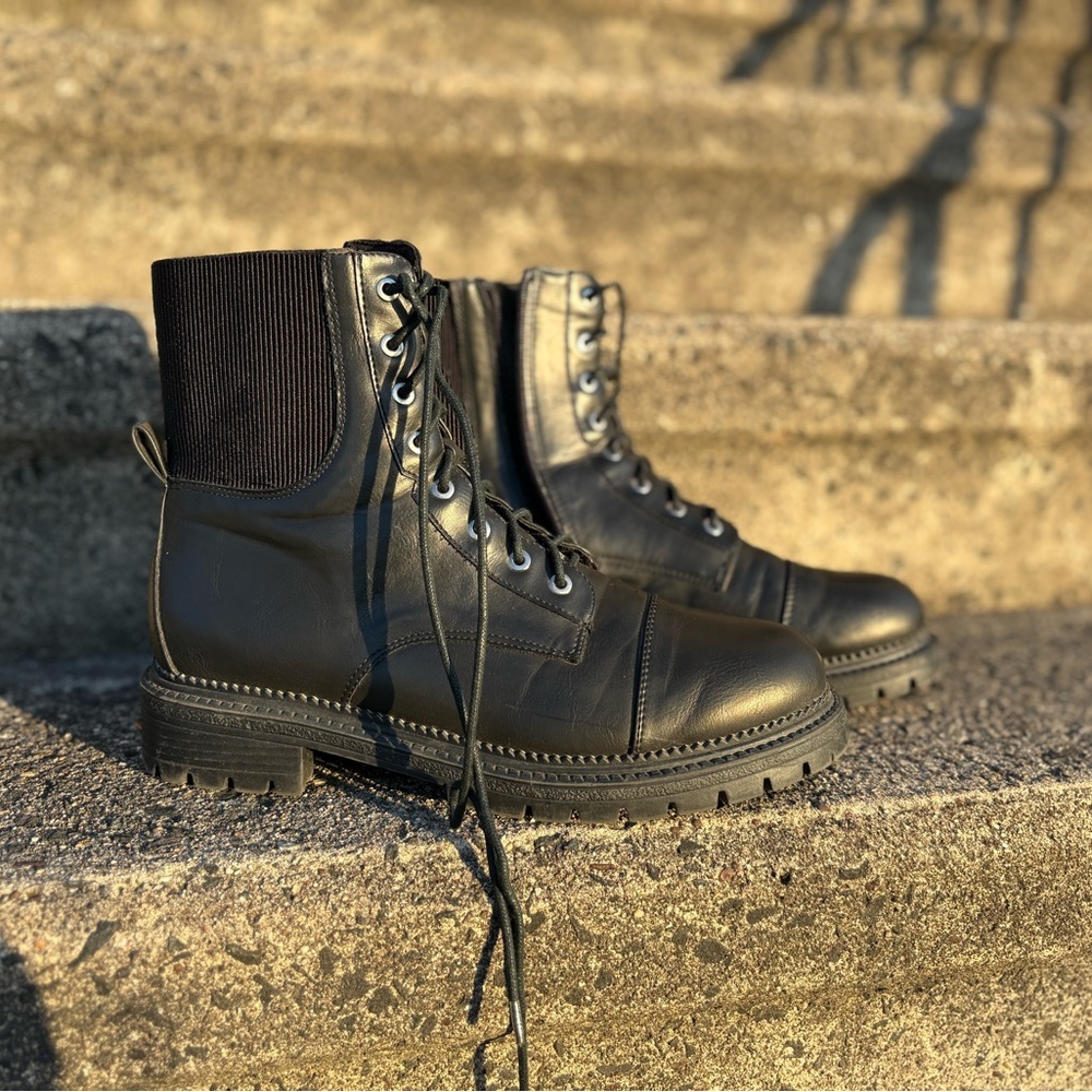 Rock & Candy Black Lace-Up Boots